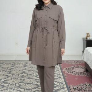 Stylish Dark Brown Western Co-Ord Set