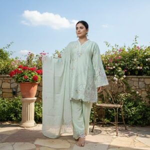 Elegant Light Pastel Pakistani Cord Set with Dupatta