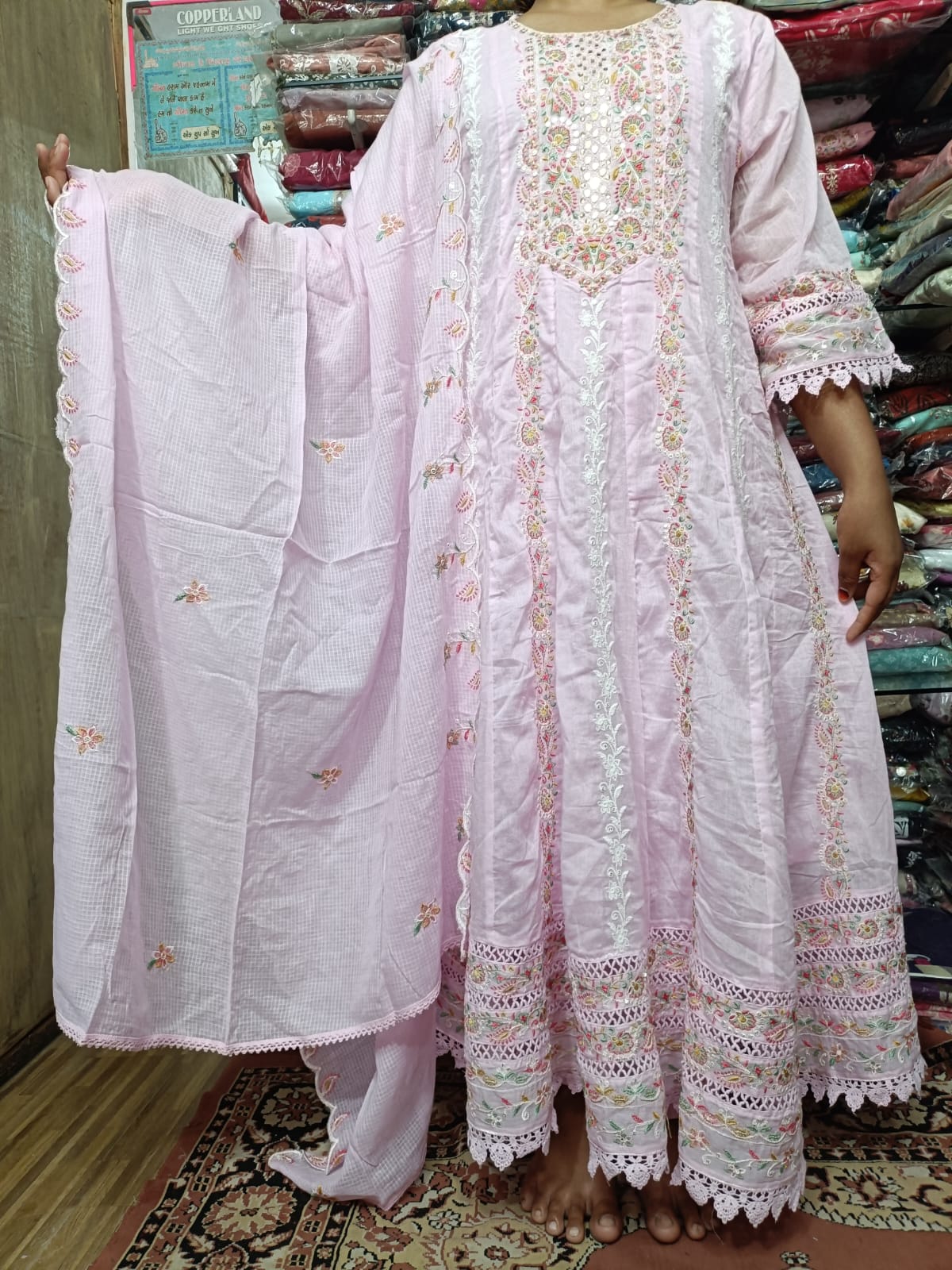 Elegant Indian Anarkali Dress with Dupatta