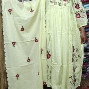 Elegant Long Kurti Set with Dupatta