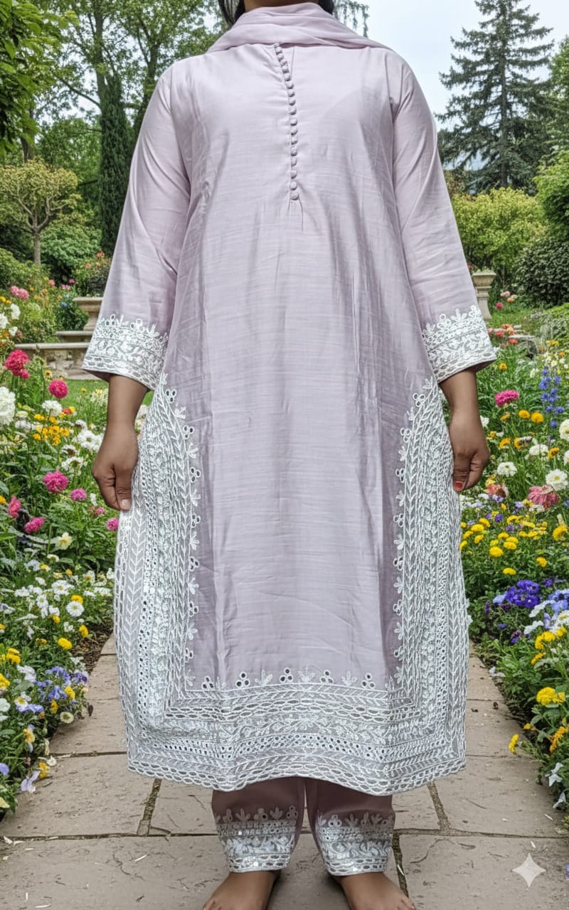 Elegent Light Purple kurta set with dupatta