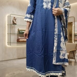 Elegent Blue Dress with dupatta