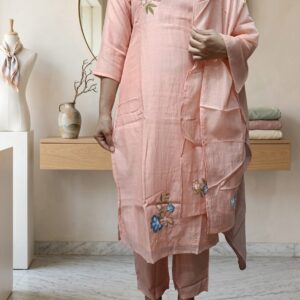 teal pink dress with dupatta